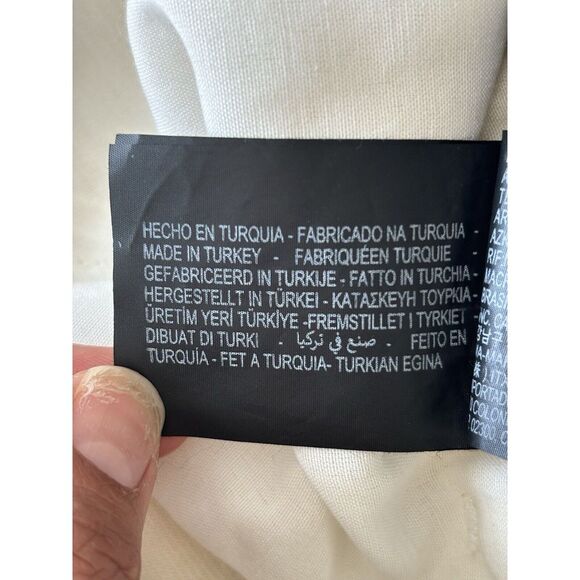 Zara Jeans‎ Womens 34 White Carpenter Double Knee Skater Utility Baggy Grunge - Picture 6 of 10